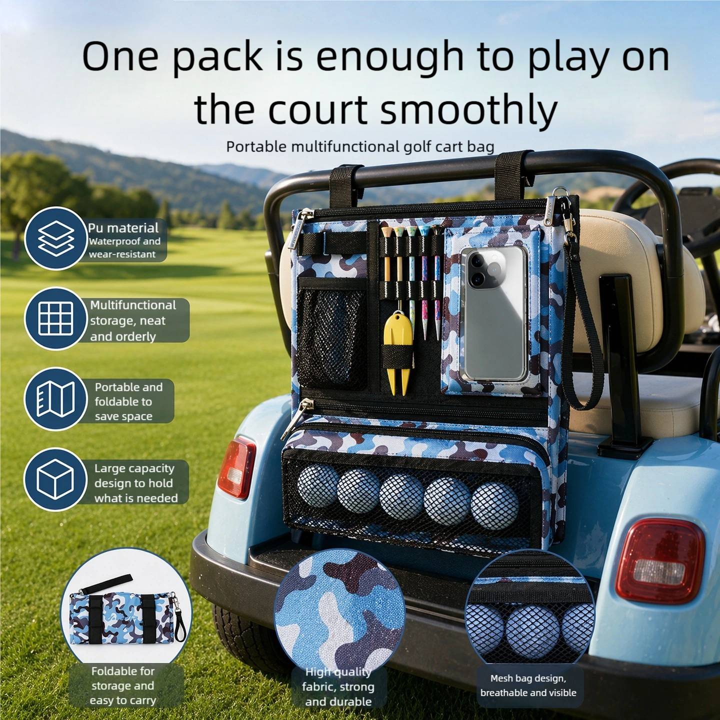 Organisateur de rangement de g - Golf Bag Stand Cart avis et prix