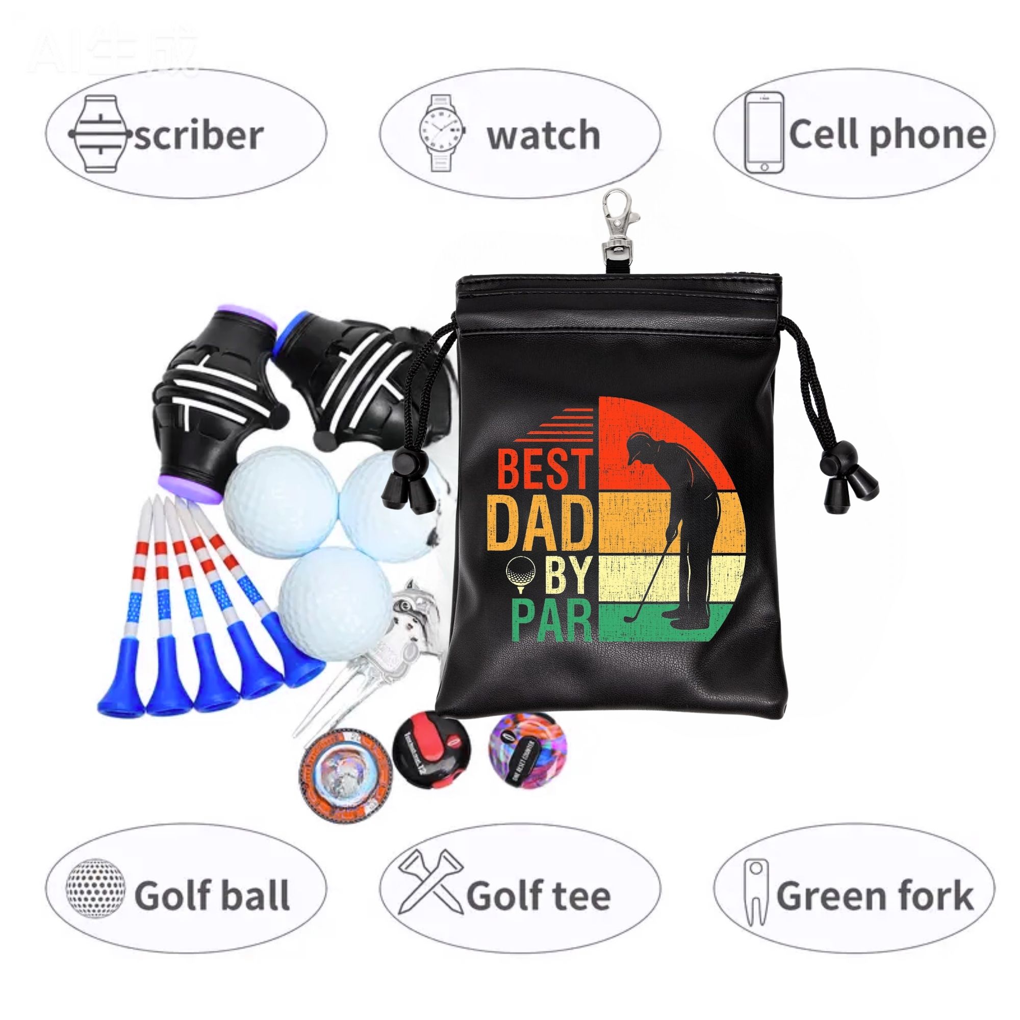 Pochette à tees de golf amusan - Golf Equipment Drawing avis et prix